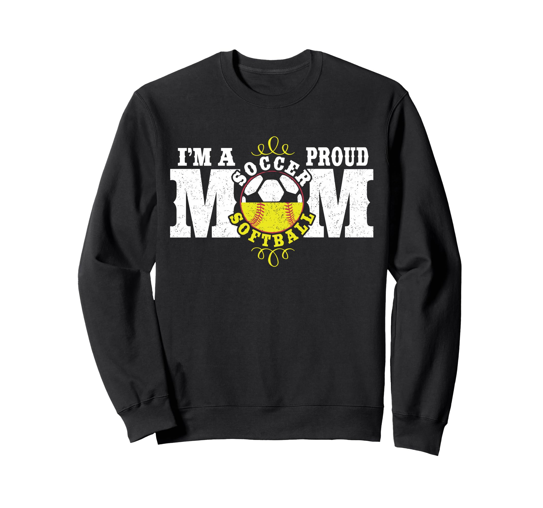 Im Proud Soccer Softball Mom Sweatshirt - Trendy Graphic for Adults