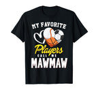 My Favorite Players Baseball Soccer T-Shirt - Unique Graphic for Adults