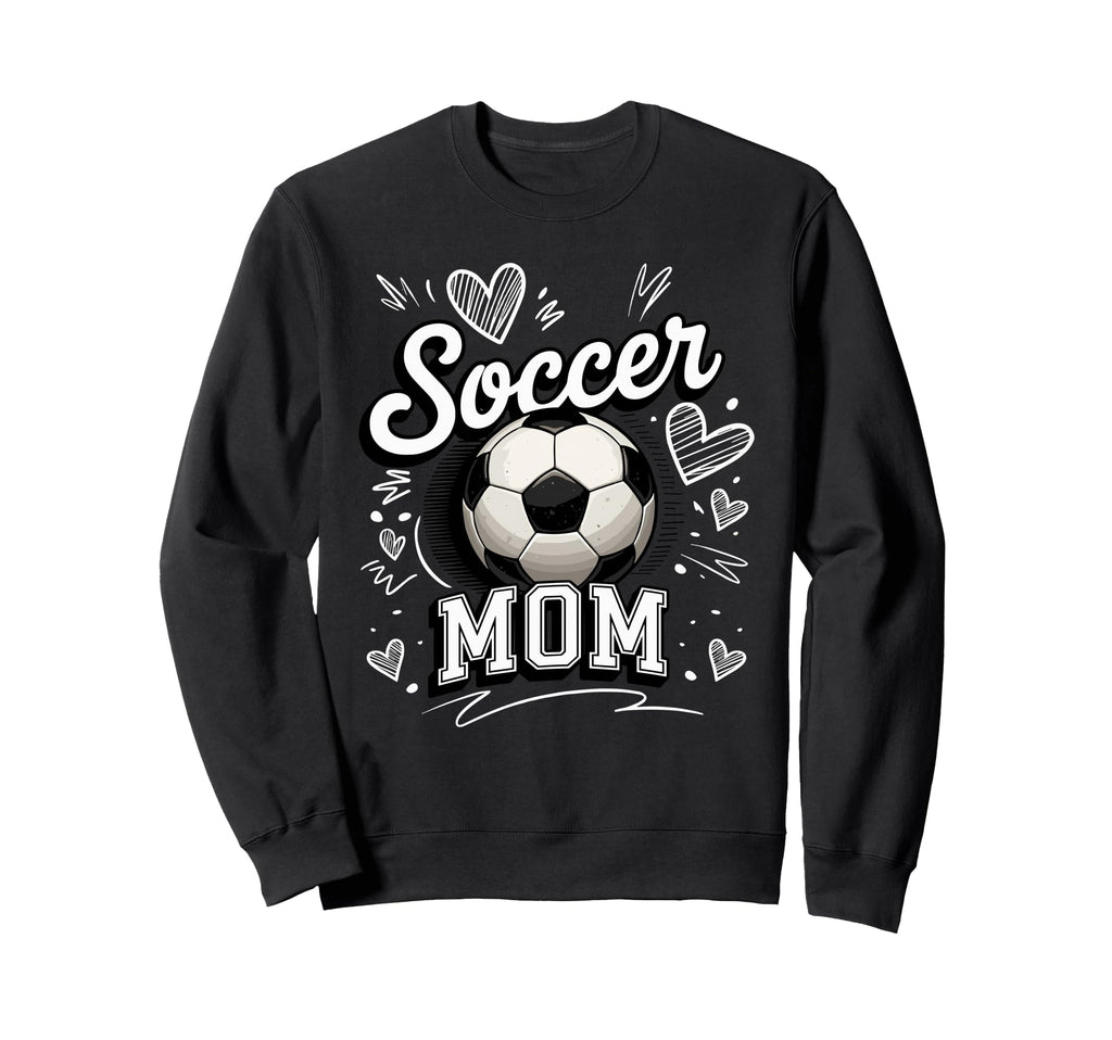 Soccer Mom Heart Love Football Mother Sweatshirt - Novelty Apparel Unisex