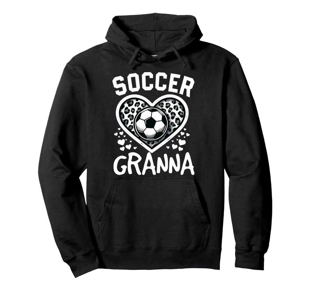 Soccer Granna Leopard Heart Granna Soccer Hoodie - Unique Graphic Unisex