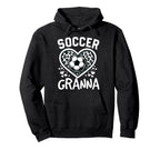 Soccer Granna Leopard Heart Granna Soccer Hoodie - Unique Graphic Unisex