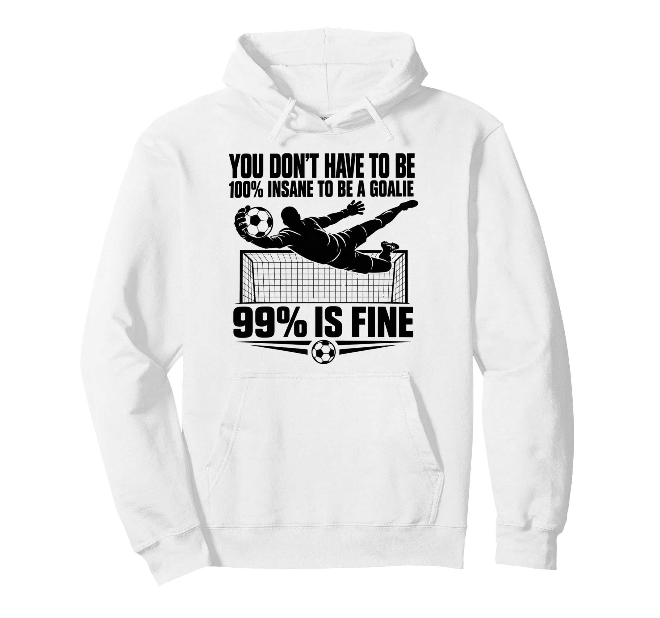 You Dont Have To Be 100 Insane To Be Hoodie - Minimalist Print for Adults
