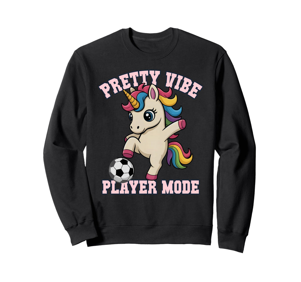 Pretty Vibe Unicorn Just Who Loves Sweatshirt - Graphic Print Men Women