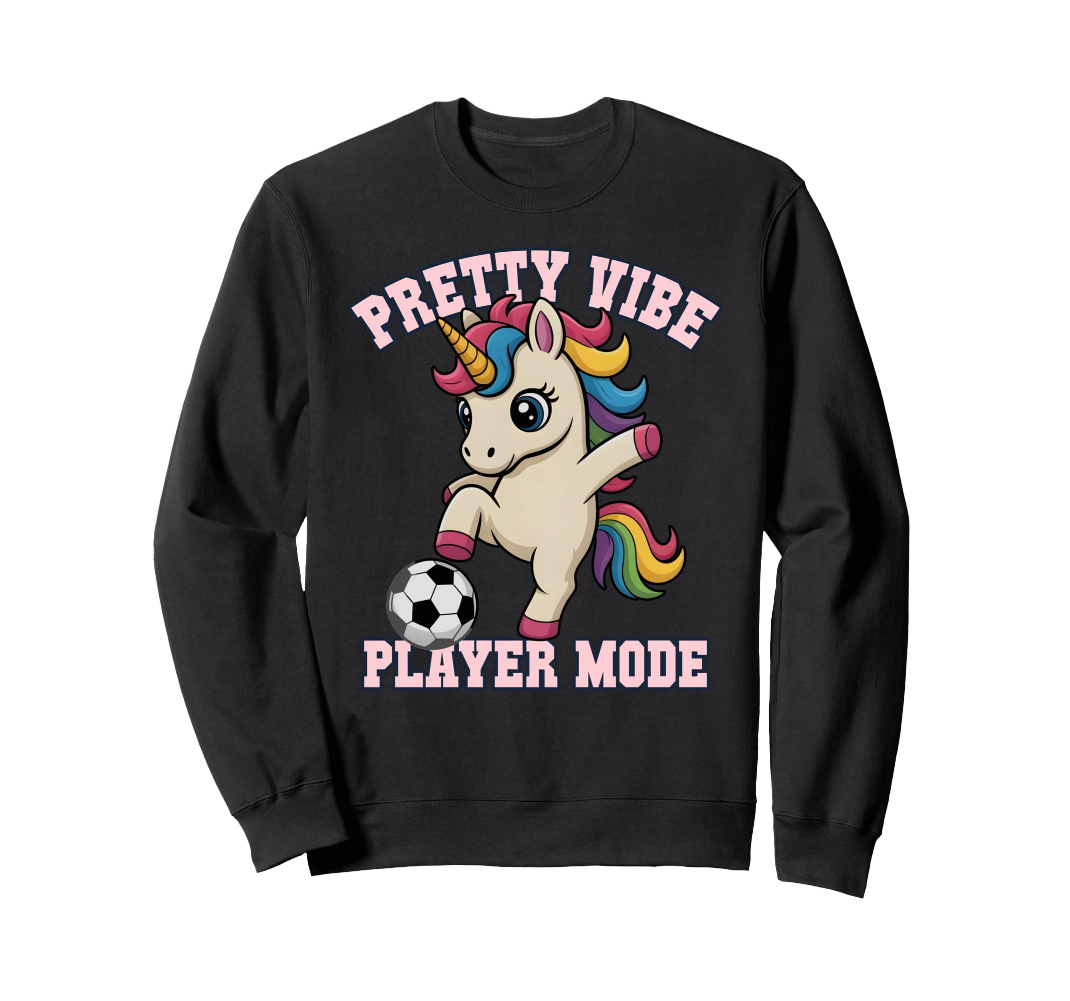 Pretty Vibe Unicorn Just Who Loves Sweatshirt - Graphic Print Men Women