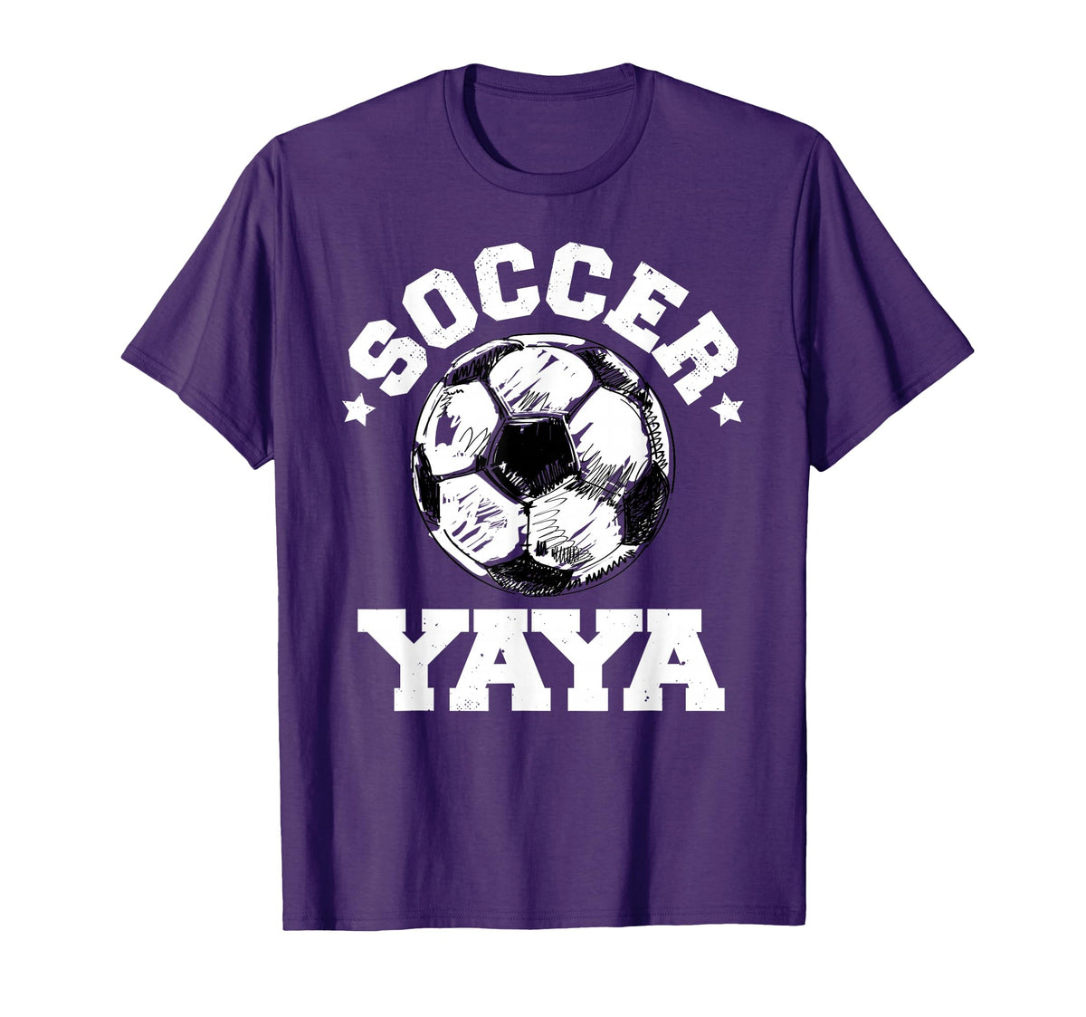 Soccer Yaya Soccer Ball Distressed T-Shirt - Casual Everyday Wear Unisex