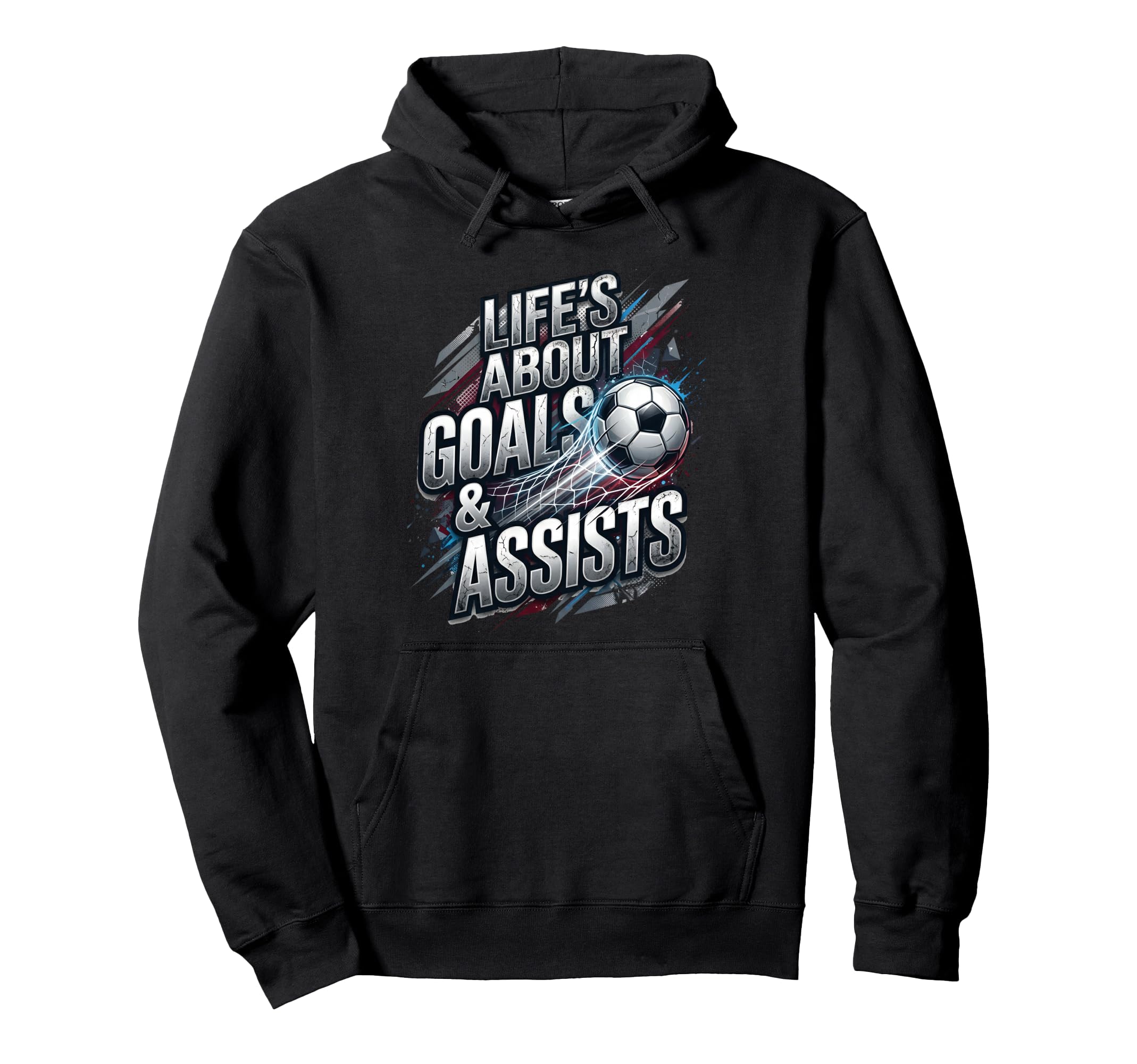 Lifes About Goals And Assist Soccer Lovers Hoodie - Trendy Graphic Unisex