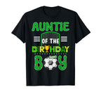 Auntie Birthday Soccer Goal Family T-Shirt - Custom Art Print for Adults