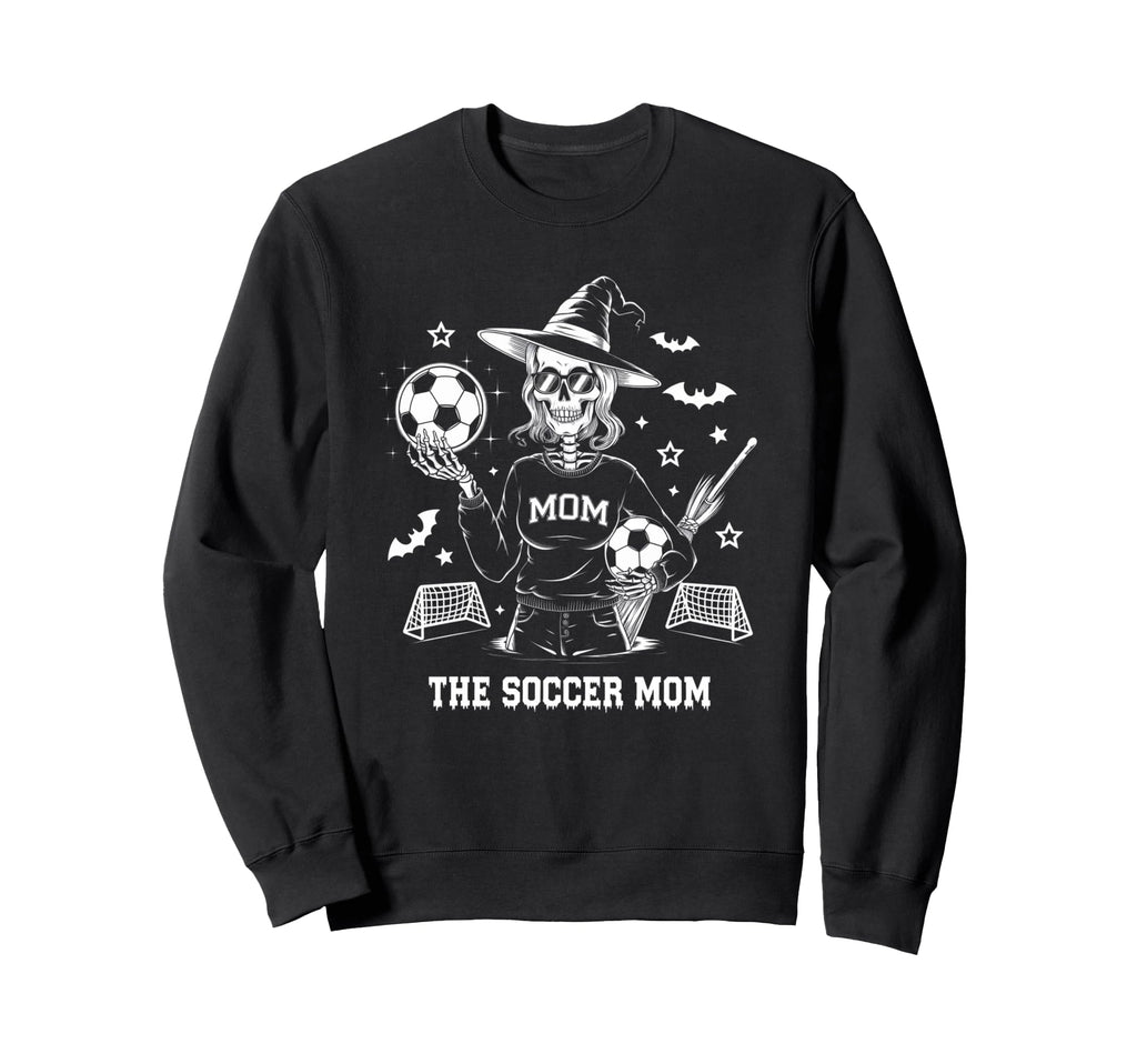 Soccer Mom Skeletton Halloween Soccer Sweatshirt - Streetwear Style Unisex