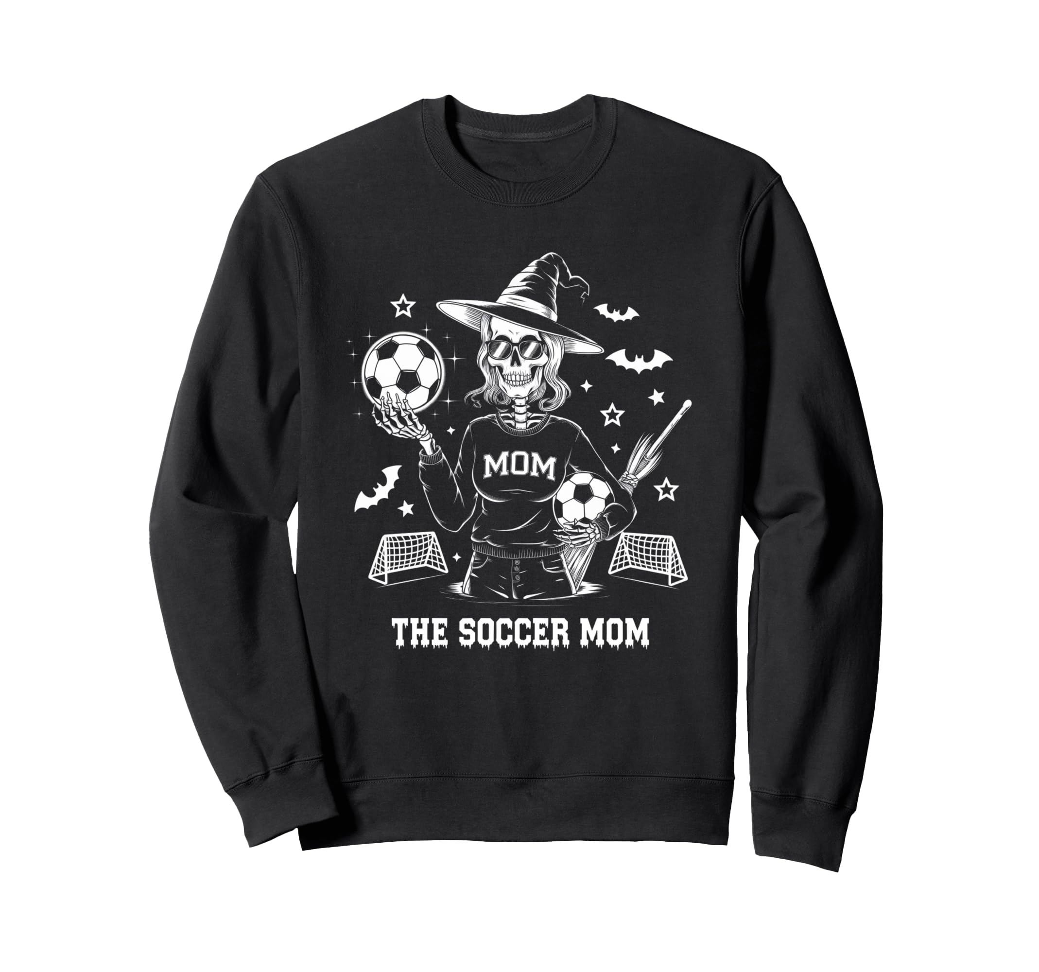 Soccer Mom Skeletton Halloween Soccer Sweatshirt - Streetwear Style Unisex