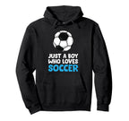 Just Who Loves Soccer Hoodie - Minimalist Print for Adults