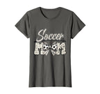 Mothers Day Soccer Mom Bow T-Shirt - Trendy Graphic Men Women