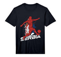 Mens Football Serbia Flag Football Team T-Shirt - Streetwear Style Unisex