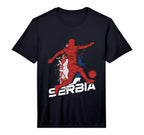 Mens Football Serbia Flag Football Team T-Shirt - Streetwear Style Unisex