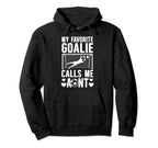 My Favorite Soccer Goalie Aunt Soccer Hoodie - Minimalist Print for Adults