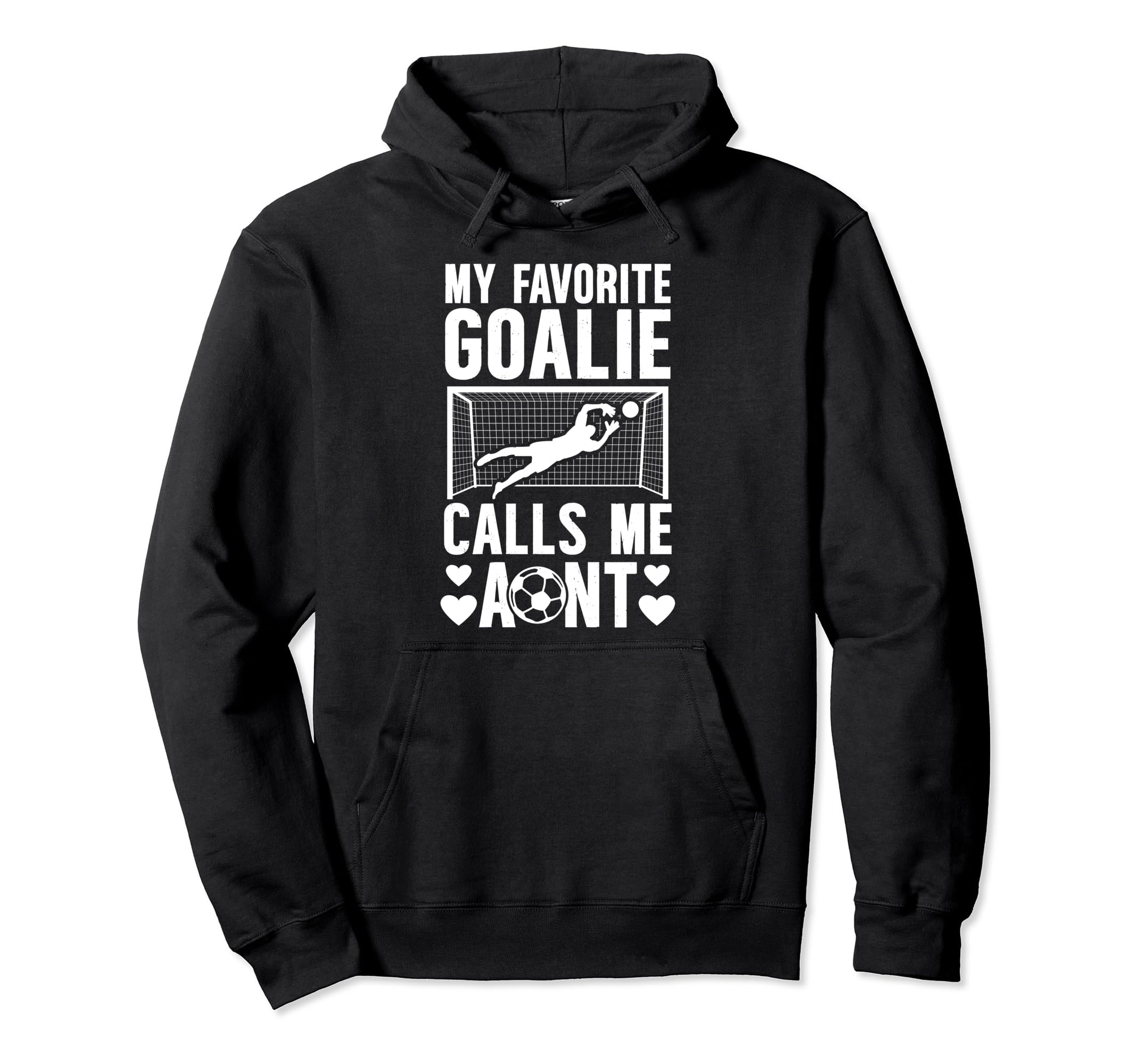 My Favorite Soccer Goalie Aunt Soccer Hoodie - Minimalist Print for Adults