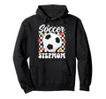 Groovy Soccer Stepmom Soccer Player Hoodie - Fun Novelty Design for Adults