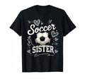 Soccer Sister Soccer Ball Hearts T-Shirt - Custom Art Print for Adults