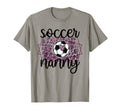 Soccer Nanny Grandma Nanny Soccer T-Shirt - Casual Everyday Wear Unisex