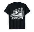 Soccer Goalie Goalkeeper Jesus Saves T-Shirt - Streetwear Style for Adults