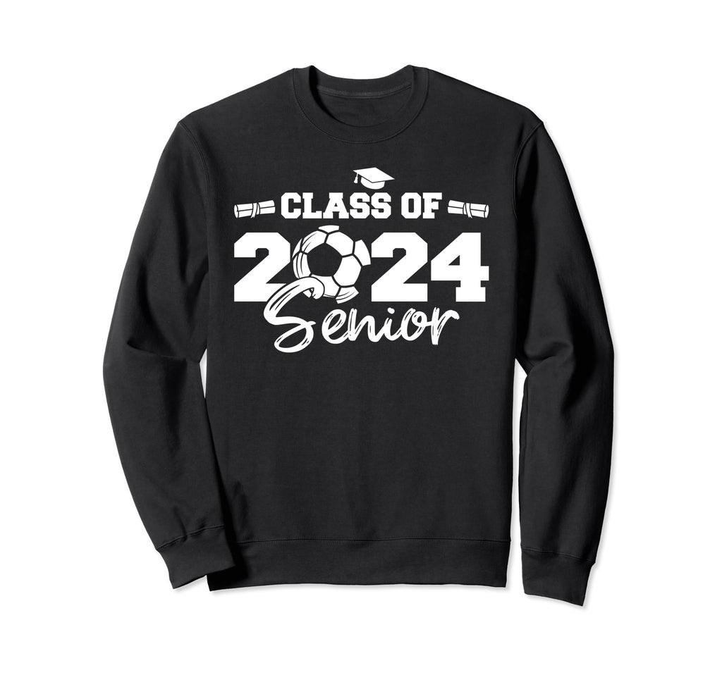 Class 2024 Senior Funny Soccer 2024 Sweatshirt - Custom Art Print Unisex