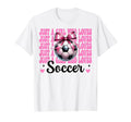 Just Who Loves Soccer Coquette Bow T-Shirt - Fun Novelty Design Unisex