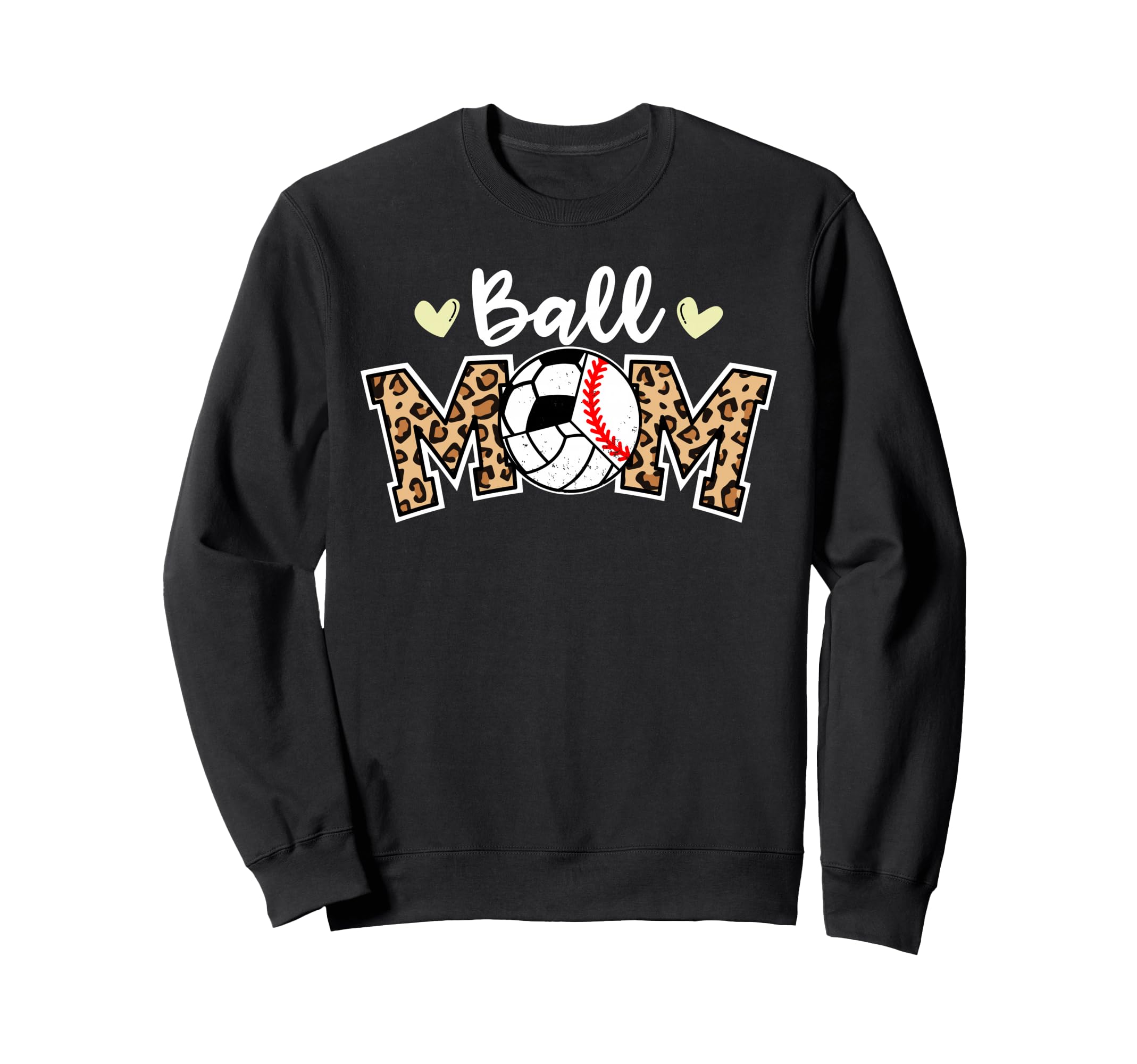 Ball Mom Leopard Baseball Sweatshirt - Minimalist Print Men Women