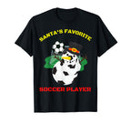 Santas Favorite Soccer Player Ugly T-Shirt - Trendy Graphic Unisex