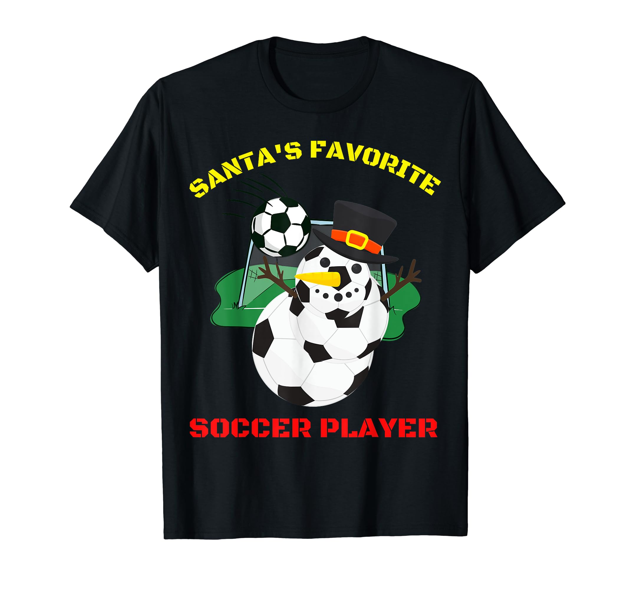 Santas Favorite Soccer Player Ugly T-Shirt - Trendy Graphic Unisex