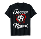 Soccer Nonni Soccer Heart Family Matching T-Shirt - Graphic Print Unisex