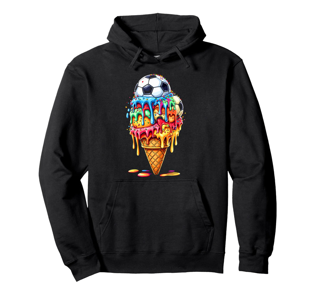 Soccer Drip Ice Cream Drip Sprinkles Hoodie - Novelty Apparel Men Women