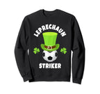 Soccer Strikers Leprechaun Striker Sweatshirt - Trendy Graphic for Adults