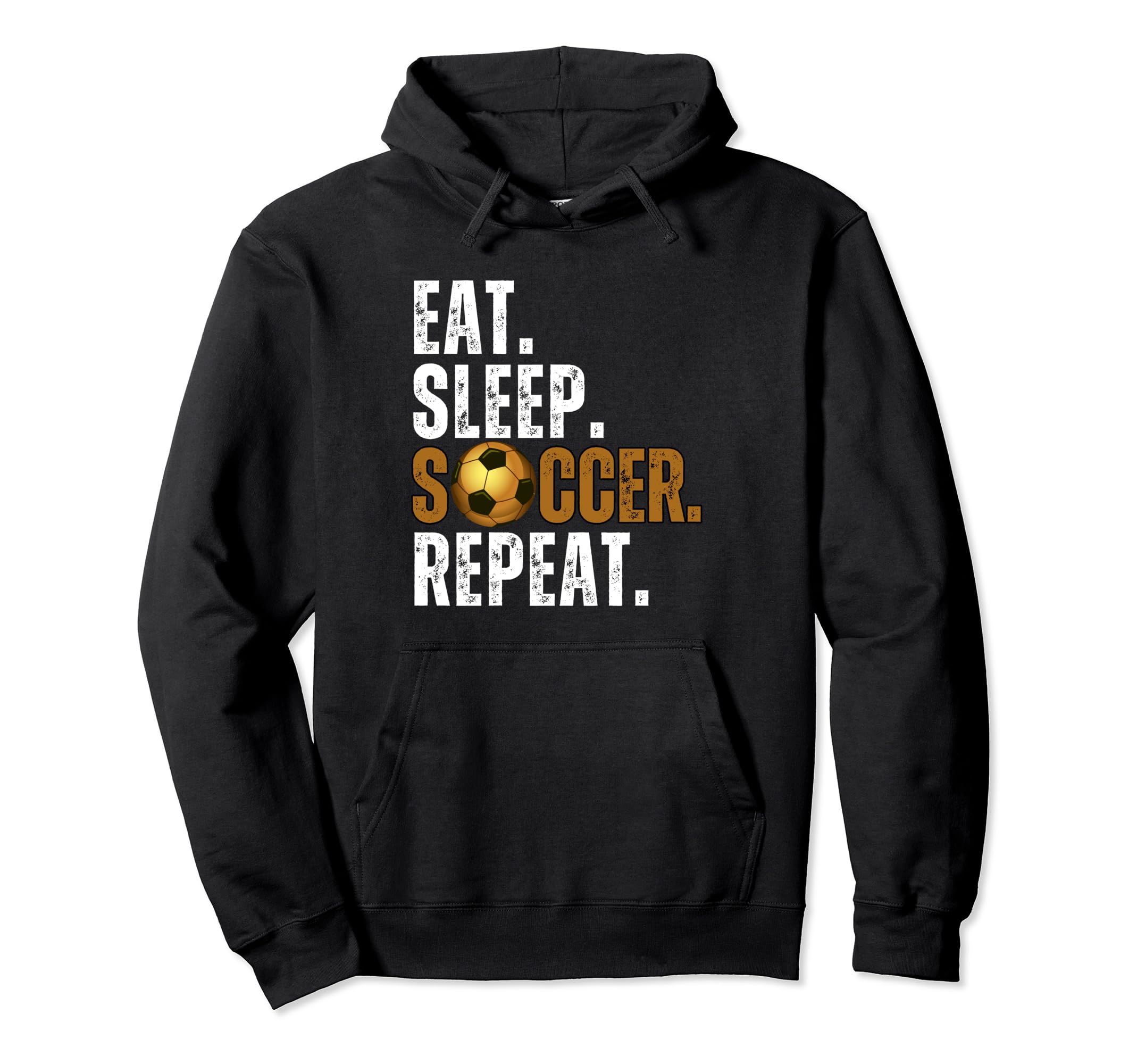 Soccer Lover Themed Tees Eat Sleep Hoodie - Fun Novelty Design Unisex