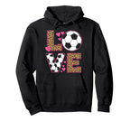 Love Soccer Leopard Soccer Teen Hoodie - Streetwear Style Unisex