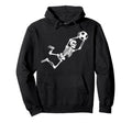 Funny Skeleton Soccer Lovers Spooky Hoodie - Custom Art Print for Adults