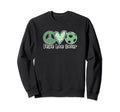 Peace Love Soccer Shirts Green Sweatshirt - Custom Art Print for Adults