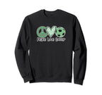 Peace Love Soccer Shirts Green Sweatshirt - Custom Art Print for Adults