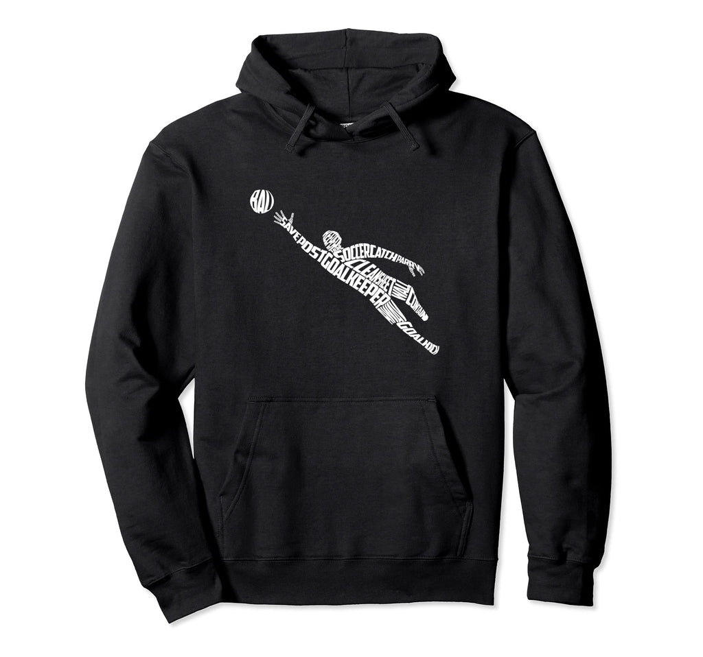 Soccer Goalkeeper Typography Hoodie - Streetwear Style for Adults