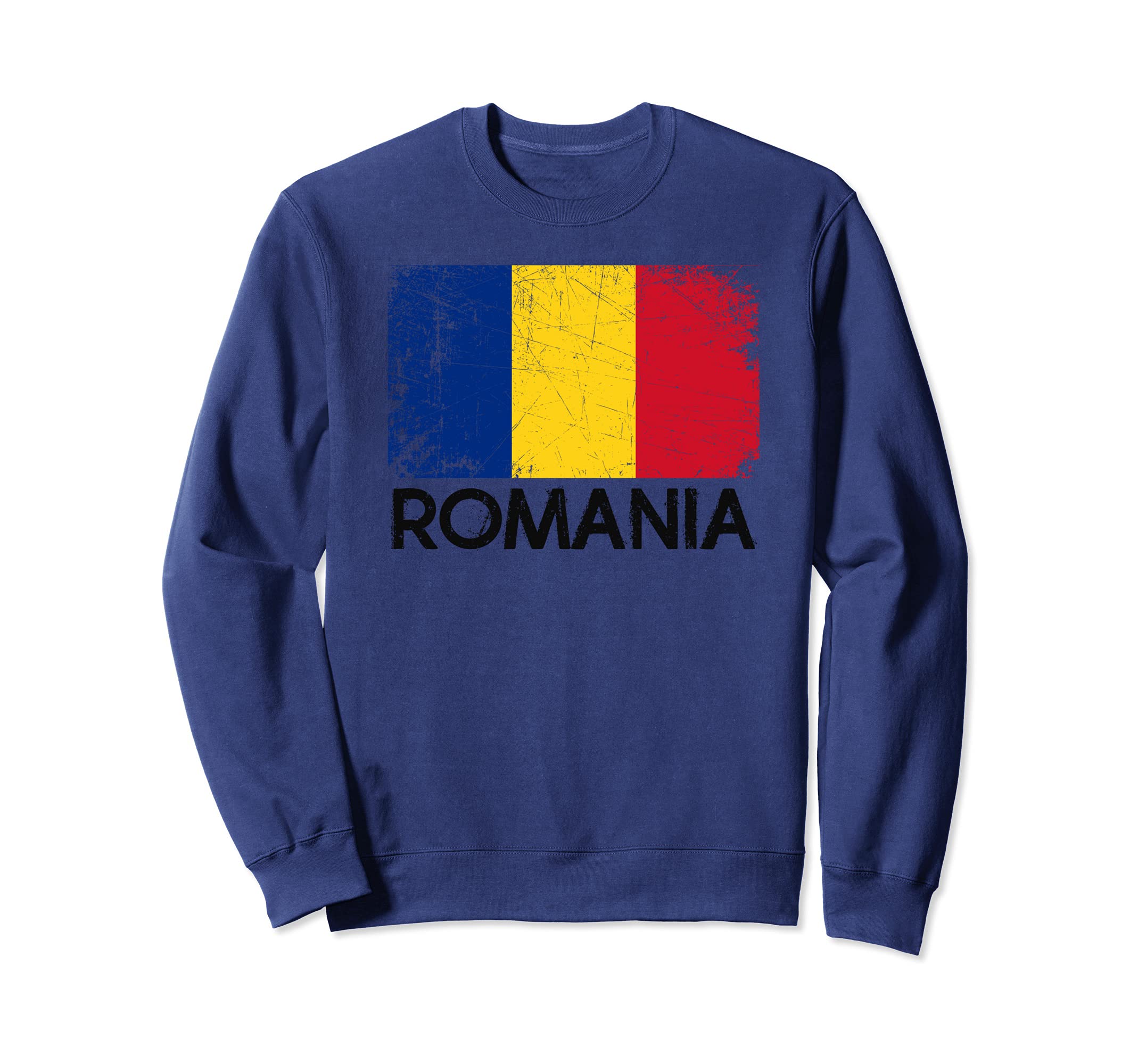 Romanian Flag Made Romania Gift Sweatshirt - Unique Graphic Men Women
