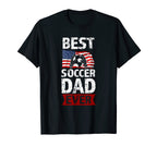 Mens Best Soccer Dad Ever Sport T-Shirt - Novelty Apparel Men Women