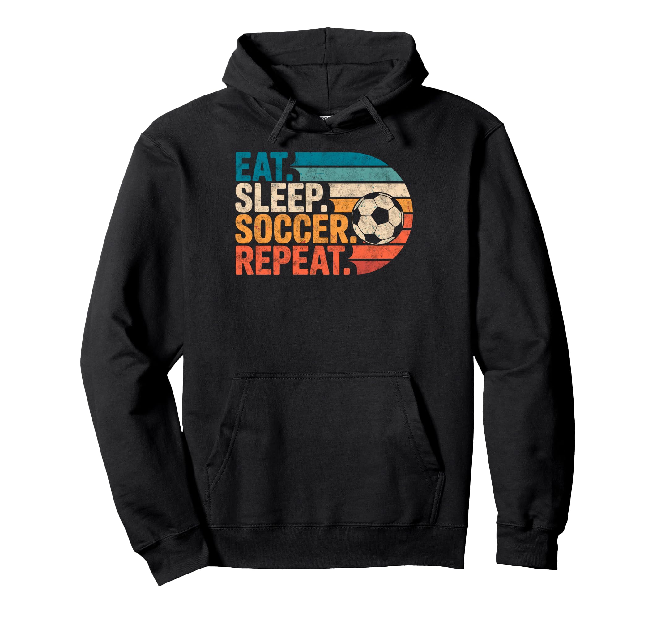 Eat Sleep Soccer Repet Goalie Player Hoodie - Minimalist Print Men Women