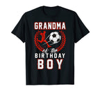 Grandma Birthday Soccer Player B Day T-Shirt - Trendy Graphic Men Women