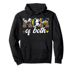 Mom Both Leopard Soccer Volleyball Mom Hoodie - Novelty Apparel Unisex