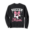 Soccer Mom Coquette Bow Soccer Mom Sweatshirt - Fun Novelty Design Unisex