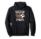 Soccer Mom Leopard Heart And Soccer Hoodie - Casual Everyday Wear Unisex