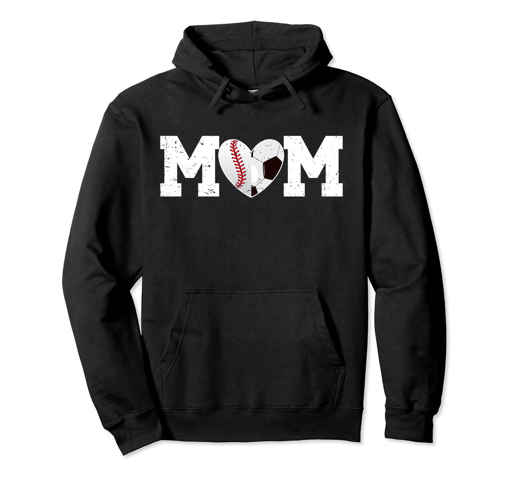 Baseball Soccer Mom Soccer Baseball Hoodie - Fun Novelty Design for Adults