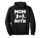 Mom Both Funny Lacrosse Soccer Mom Hoodie - Minimalist Print for Adults