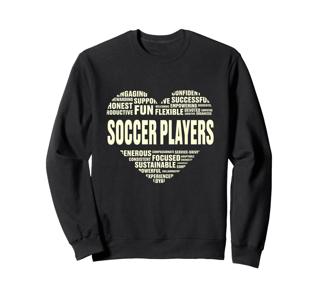 Love Heart Facts Soccer Players Lover Sweatshirt - Streetwear Style Unisex