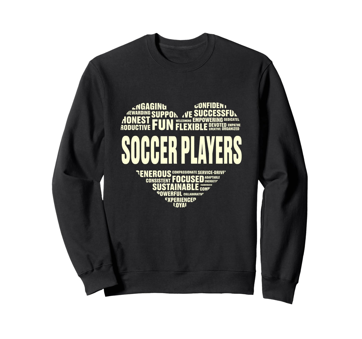 Love Heart Facts Soccer Players Lover Sweatshirt - Streetwear Style Unisex