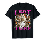 I Eat Turf Funny Goat Bootleg T-Shirt - Casual Everyday Wear for Adults