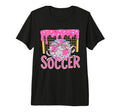 Girly Soccer Coquette Bow Ice Cream Drip T-Shirt - Unique Graphic Unisex